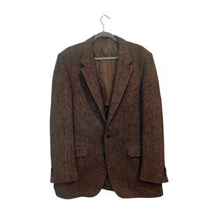 Alan Craig Harris Tweed Hand Woven Brown Blazer True Vintage